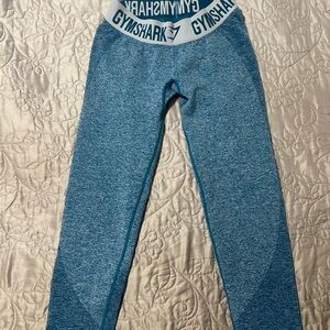 Gymshark Blue and White Leggings for Active Comfort